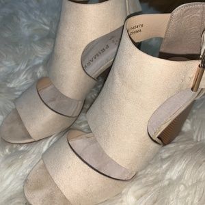 Cream Color Spring Sandal heels from PRIMARK